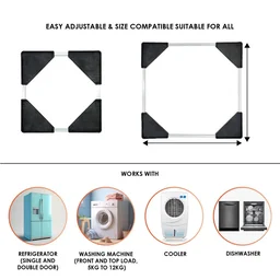 Adjustable Washing Machine Stand – Heavy-Duty Anti-Vibration Support
