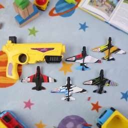 Air Battle Plane Launcher Toy – Safe Foam Glider Set for Kids