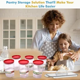 Air Tight Kitchen Storage Container – 1100ml Set of 6 | Velvet Wheels