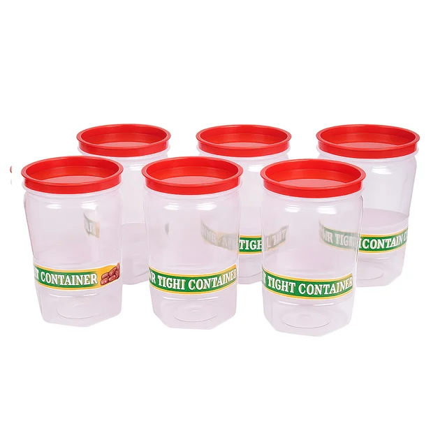 Air Tight Kitchen Storage Container – 1100ml Set of 6 | Velvet Wheels