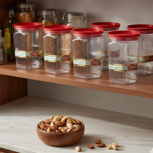 Air Tight Kitchen Storage Container – 1100ml Set of 6 | Velvet Wheels