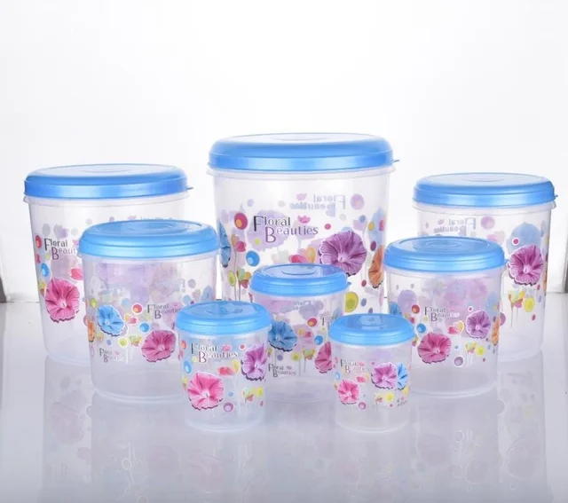 Air Tight Plastic Container Set – 8 Pcs Food Storage | Velvet Wheels