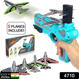 Airplane Launcher Toy – 5 Foam Planes & Gun | Play & Move