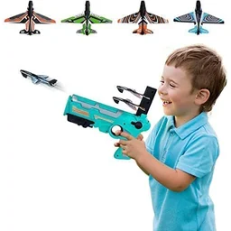 Airplane Launcher Toy – 5 Foam Planes & Gun | Play & Move