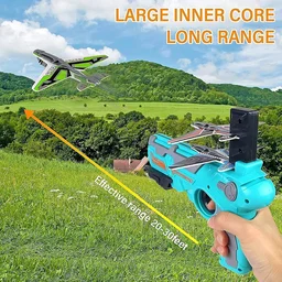 Airplane Launcher Toy – 5 Foam Planes & Gun | Play & Move