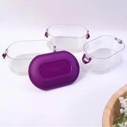 Airtight 3-Layer Stackable Food Storage Containers – Freshness & Space Saving