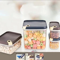 Airtight Food Storage Container Set – 4 Pc Vacuum Seal Jars