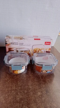 Airtight Food Storage Containers – 2Pc 540ML Press N’ Lock