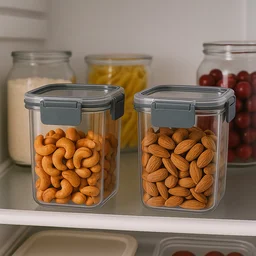 Airtight Food Storage Containers – 2x 900ml Press N’ Lock Set