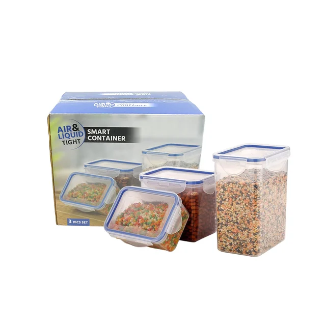 Airtight Food Storage Containers – Set of 3 with Leak-Proof Lids | Organivo