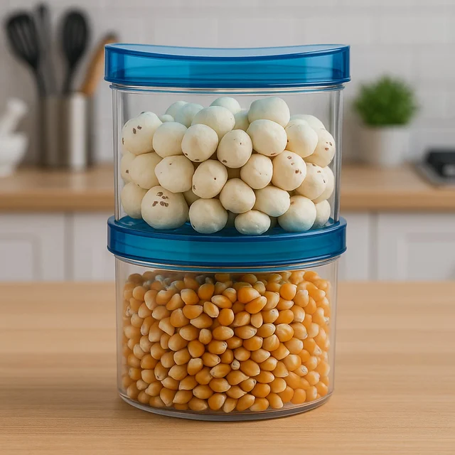 Airtight Kitchen Jar Set – Unbreakable Storage (2 Pcs) | Velvet Wheels