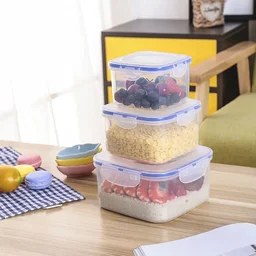 Airtight Kitchen Storage Container – 3 Pc Food Grade Set | Velvet Wheels