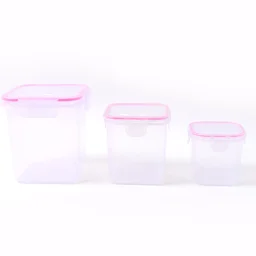 Airtight Kitchen Storage Container Set – 3 Pcs with Lock Seal Lids