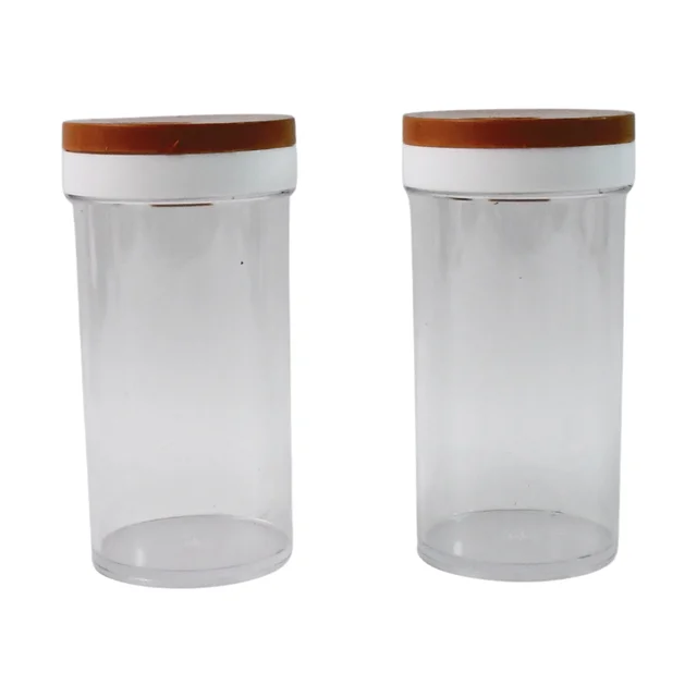 Airtight Kitchen Storage Jar Set – 2 Pc with Wooden Lids