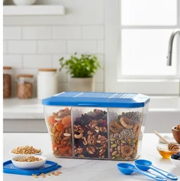 Airtight Storage Container – 750ml 3-Section Jar | Organivo