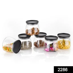 Airtight Storage Jars – Matka Shape, 900ml Set of 6 | Velvet Wheels