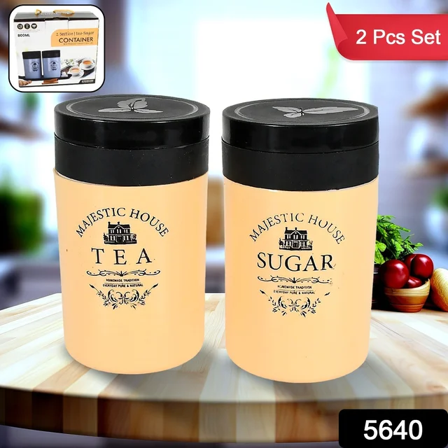 Airtight Tea Coffee Sugar Container 800ML Plastic Jar | Tidy Table