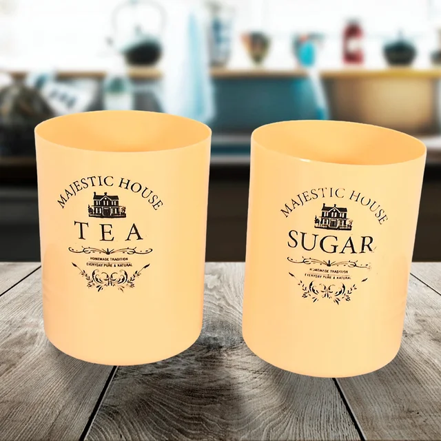 Airtight Tea Coffee Sugar Container 800ML Plastic Jar | Tidy Table