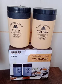 Airtight Tea Coffee Sugar Container 800ML Plastic Jar | Tidy Table