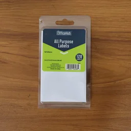 All Purpose Adhesive White Labels – 128 Durable Writable Stickers