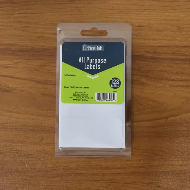 All Purpose Adhesive White Labels – 128 Durable Writable Stickers