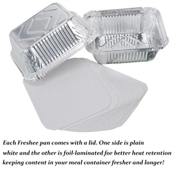 Aluminium Food Container with Lid – 450 ml Leak-Resistant 10 Pc