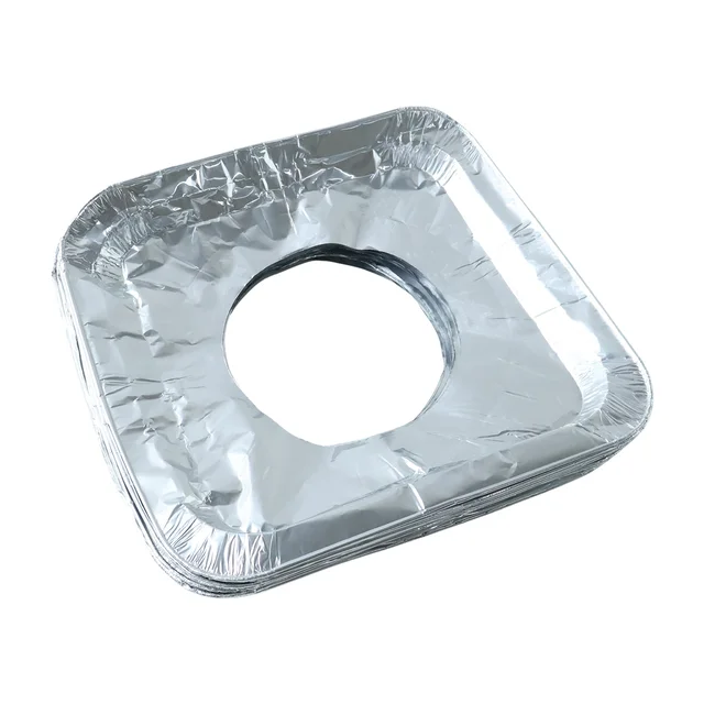 Aluminium Gas Stove Protector Covers – 10 Pc Disposable 23x23 cm