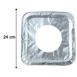 Aluminium Gas Stove Protector Covers – 10 Pc Disposable 23x23 cm