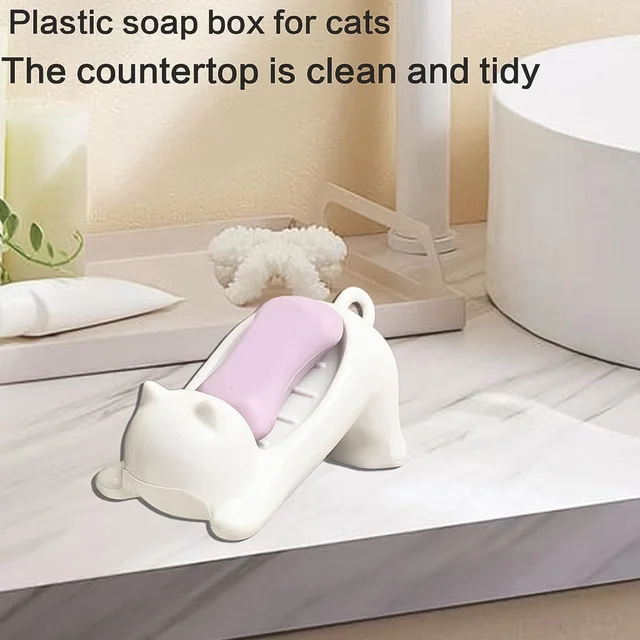 Animal Shape Soap Dish Holder – Cute Bear Design with Drainage