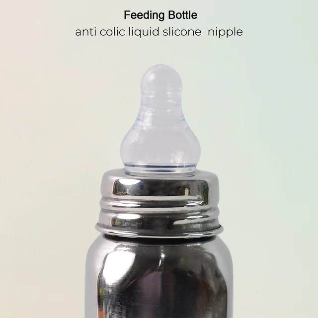 Anti-Colic Stainless Steel Feeding Bottle – 250ml Safe Comfort