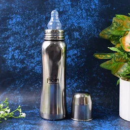 Anti-Colic Stainless Steel Feeding Bottle – 250ml Safe Comfort