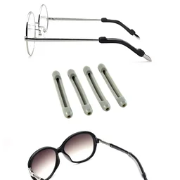Anti-Slip Eyeglass Temple Tip Sleeves – Soft Comfortable Grip (4 Pc)