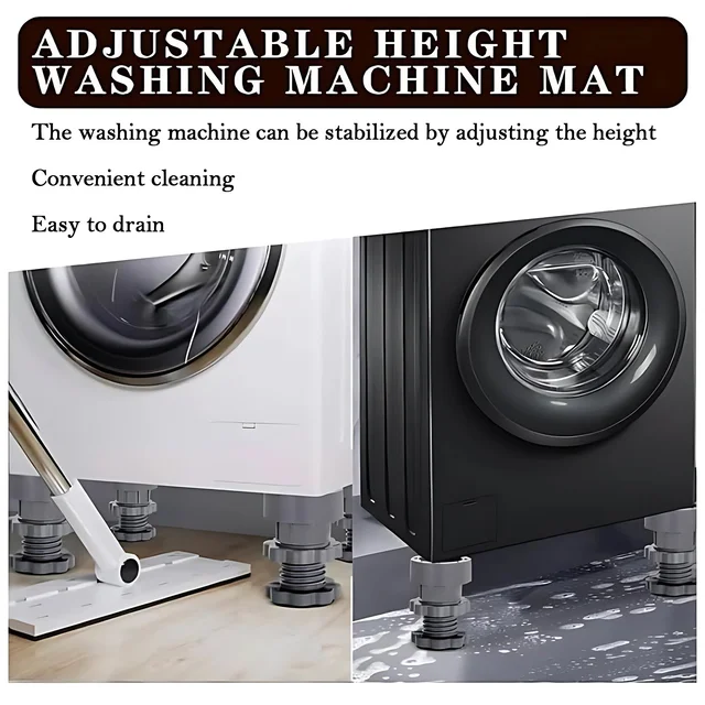 Anti-Vibration Pads for Washing Machines & Refrigerators – Adjustable Height & Stable Base