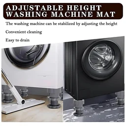 Anti-Vibration Pads for Washing Machines & Refrigerators – Adjustable Height & Stable Base