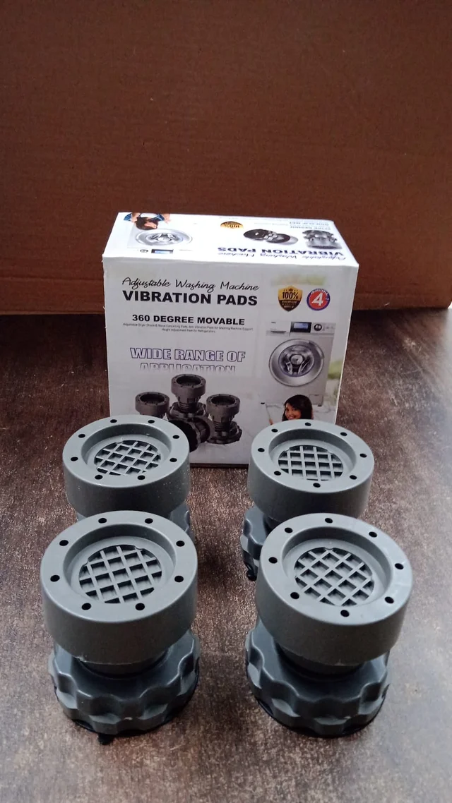 Anti-Vibration Pads for Washing Machines & Refrigerators – Adjustable Height & Stable Base