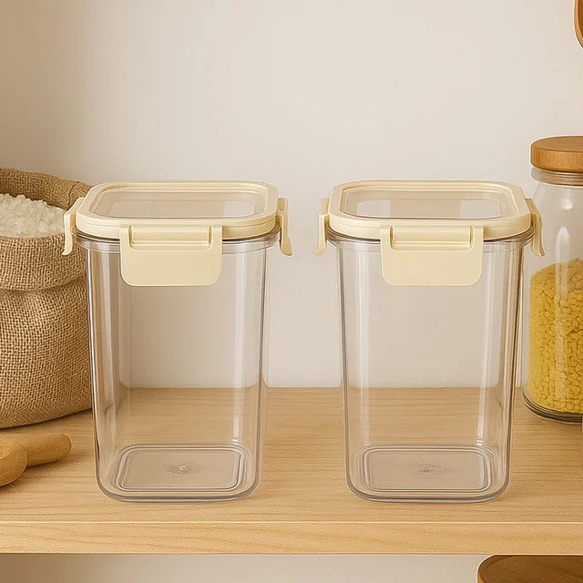 Apex Airtight Kitchen Storage Containers – Set of 2, 1400ml Each