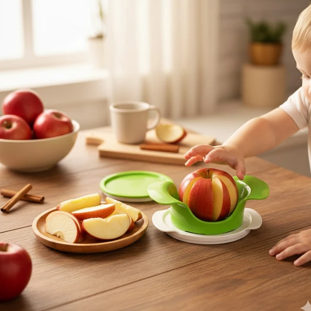 Apple Cutter with Container – Quick, Neat Slicing & Core Removal