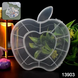 Apple Shape Jewellery Box – Transparent Plastic Organizer | LilyGleam
