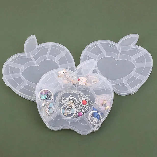 Apple Shape Jewellery Box – Transparent Plastic Organizer | LilyGleam