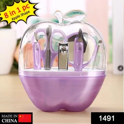 Apple Shape Manicure Set – 8-in-1 Stainless Steel Kit | Indo Glow