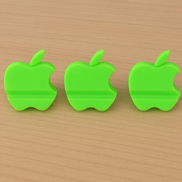 Apple-Shaped Mobile Phone Stand – Compact 3-Piece Set