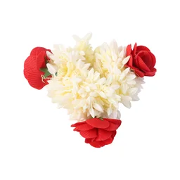 Artificial Flower Gajra – Traditional Red Rose & Jasmine Hair Accessory