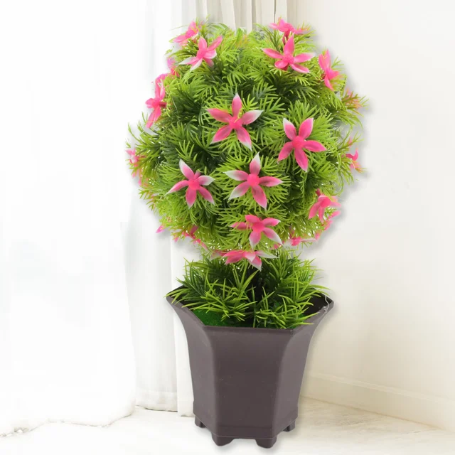 Artificial Flower Plant with Cute Pot – Low Maintenance Decor | Styleva