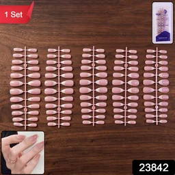 Artificial Nail Tips Set – Elegant French Manicure at Home