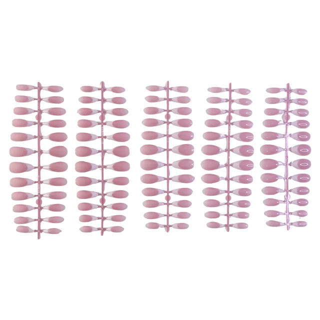 Artificial Nail Tips Set – Elegant French Manicure at Home