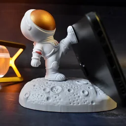 Astronaut Phone Holder – 3D Spaceman Design, Resin | PHOBIA