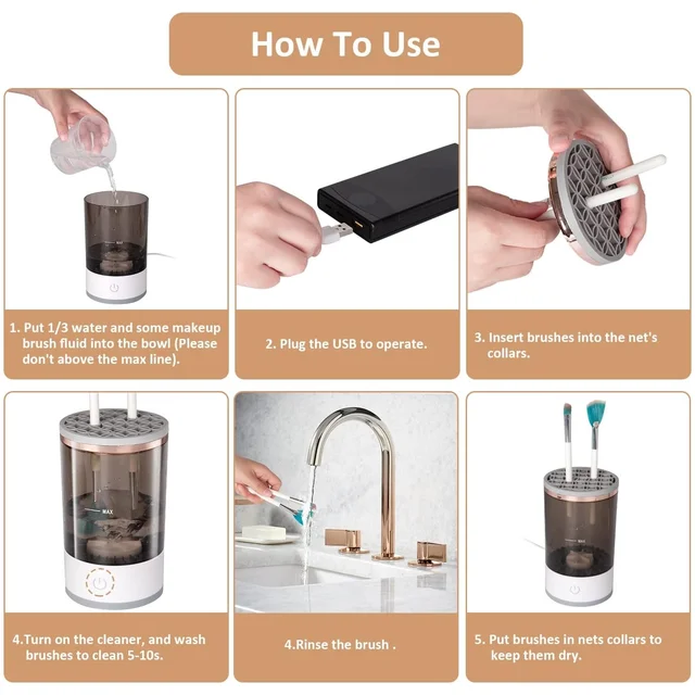 Automatic Makeup Brush Cleaner – Fast & Hygienic | BeautyBare
