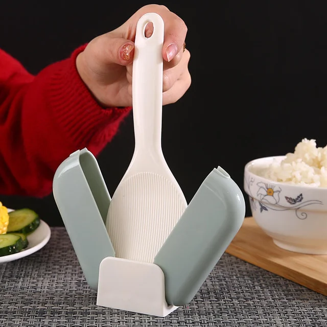 Automatic Rice Spoon Holder – Hygienic Dust Cover Storage