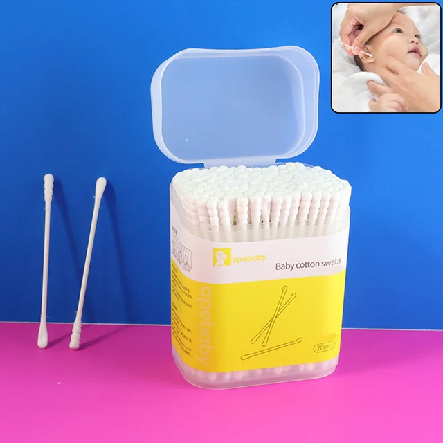 Baby Cotton Swabs – Ultra-Soft Double-Tip Safety, 200 Pc