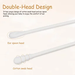 Baby Cotton Swabs – Ultra-Soft Double-Tip Safety, 200 Pc